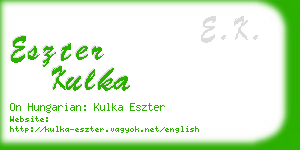 eszter kulka business card